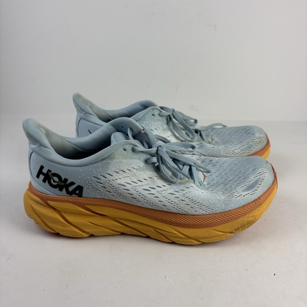 HOKA Clifton 8 Womens Shoes Size 9.5B Summer Song/Ice Flow - Picture 4 of 11